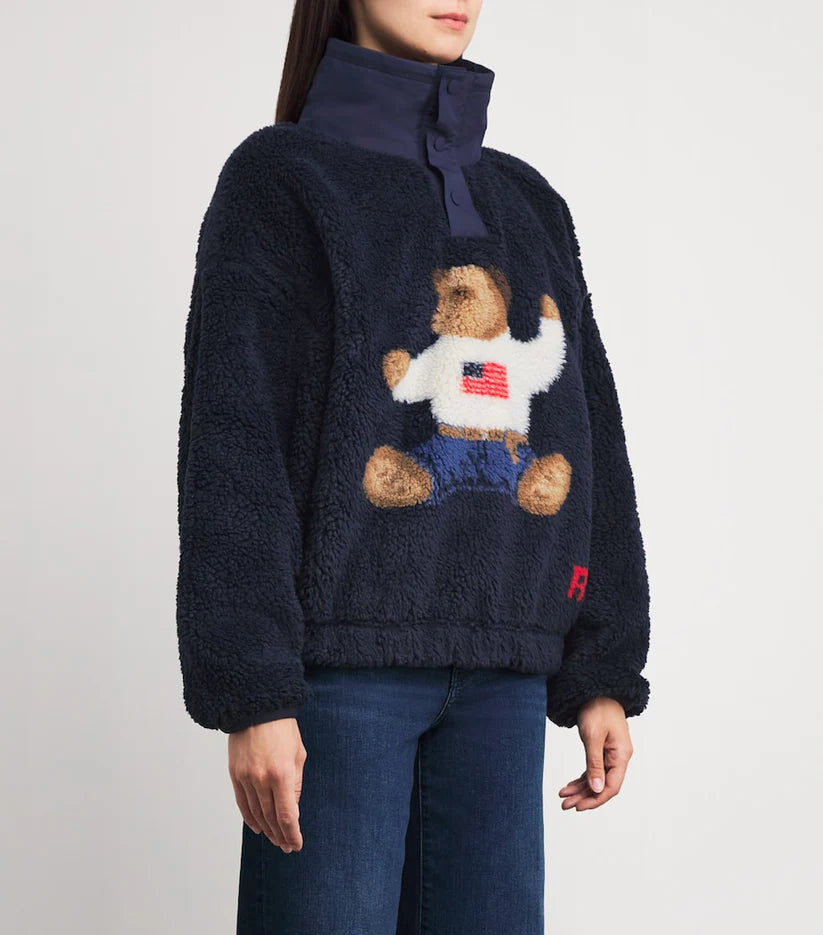 Navy Bear Fleece