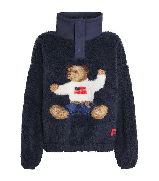 Navy Bear Fleece