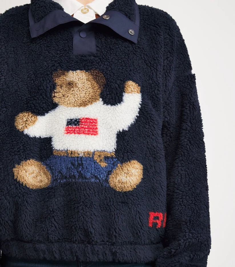 Navy Bear Fleece